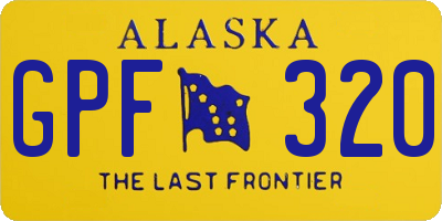 AK license plate GPF320