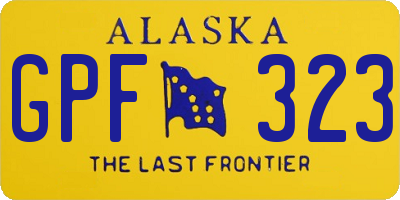 AK license plate GPF323