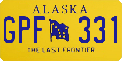 AK license plate GPF331