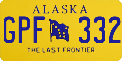 AK license plate GPF332