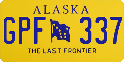 AK license plate GPF337