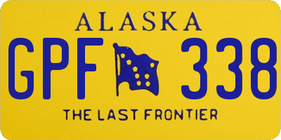 AK license plate GPF338