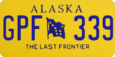 AK license plate GPF339