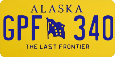 AK license plate GPF340