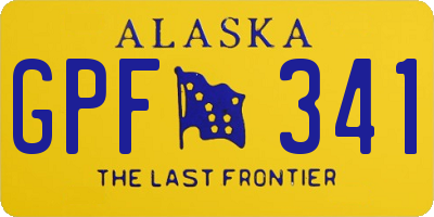 AK license plate GPF341