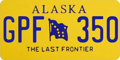 AK license plate GPF350