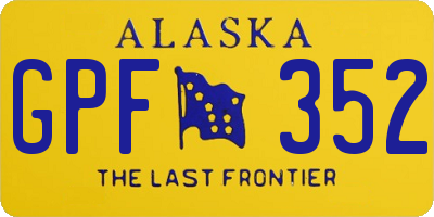 AK license plate GPF352