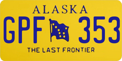 AK license plate GPF353