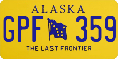 AK license plate GPF359