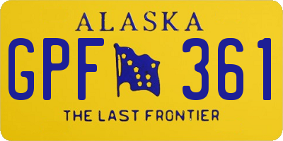 AK license plate GPF361