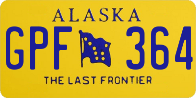 AK license plate GPF364