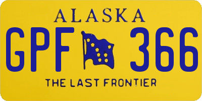 AK license plate GPF366