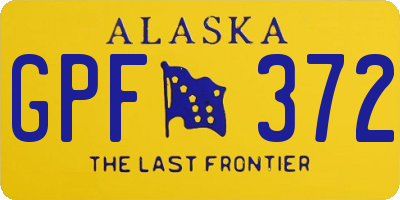 AK license plate GPF372