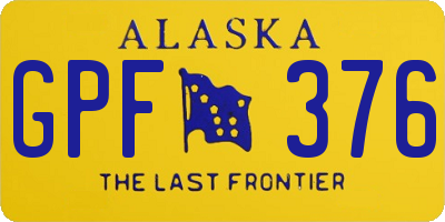 AK license plate GPF376