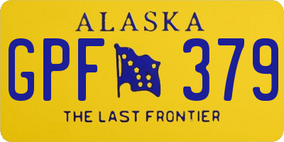 AK license plate GPF379