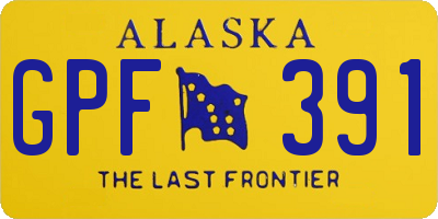 AK license plate GPF391