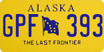 AK license plate GPF393