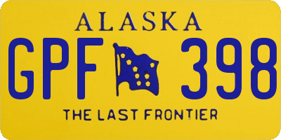 AK license plate GPF398