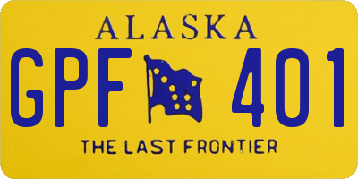 AK license plate GPF401