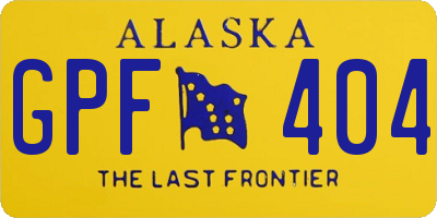 AK license plate GPF404