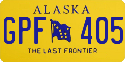 AK license plate GPF405