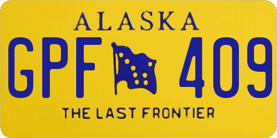 AK license plate GPF409