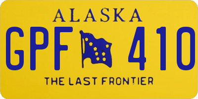 AK license plate GPF410