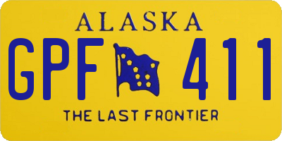 AK license plate GPF411