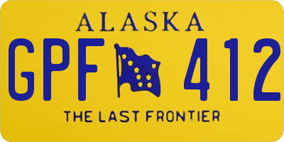 AK license plate GPF412