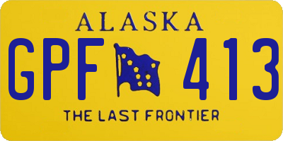 AK license plate GPF413