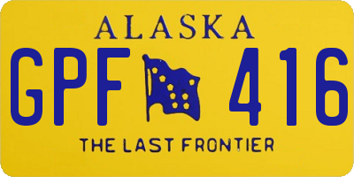 AK license plate GPF416