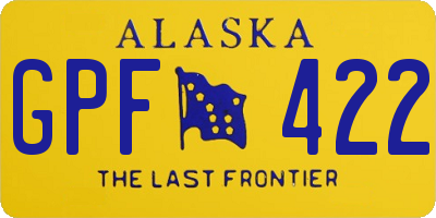 AK license plate GPF422