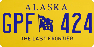 AK license plate GPF424