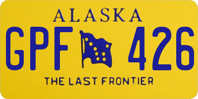 AK license plate GPF426