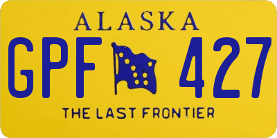 AK license plate GPF427