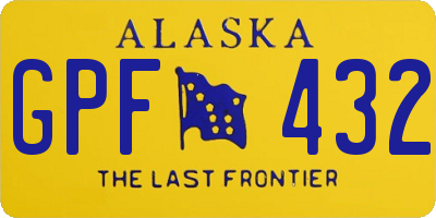 AK license plate GPF432