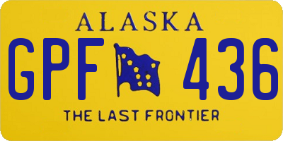 AK license plate GPF436