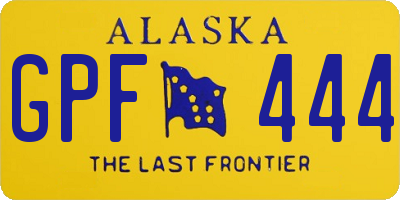 AK license plate GPF444