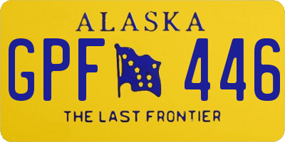 AK license plate GPF446