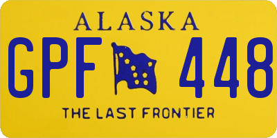 AK license plate GPF448