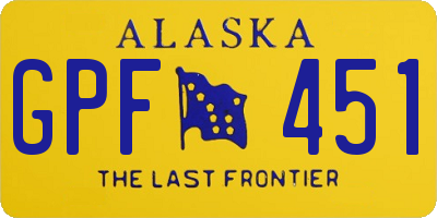 AK license plate GPF451