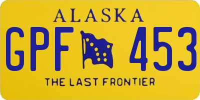 AK license plate GPF453