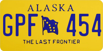 AK license plate GPF454