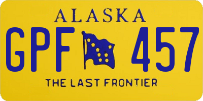 AK license plate GPF457