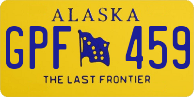 AK license plate GPF459