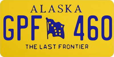 AK license plate GPF460