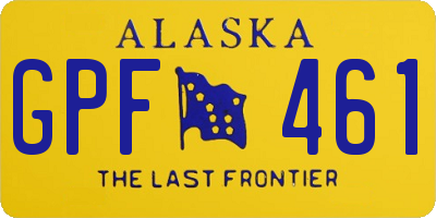 AK license plate GPF461