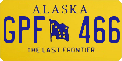AK license plate GPF466
