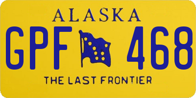 AK license plate GPF468
