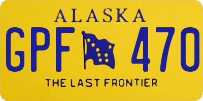 AK license plate GPF470
